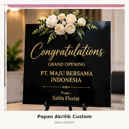 Papan Bunga Akrilik Jambangan